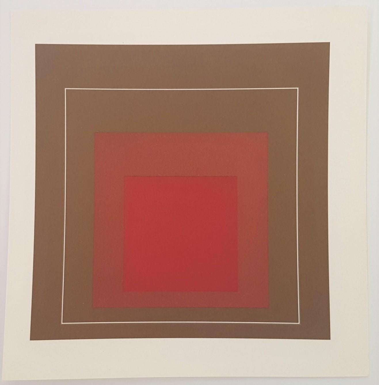 Quadrate mit weißen Linien (Bauhaus, Minimalist, Homage to the Square, Albers) – Print von (after) Josef Albers