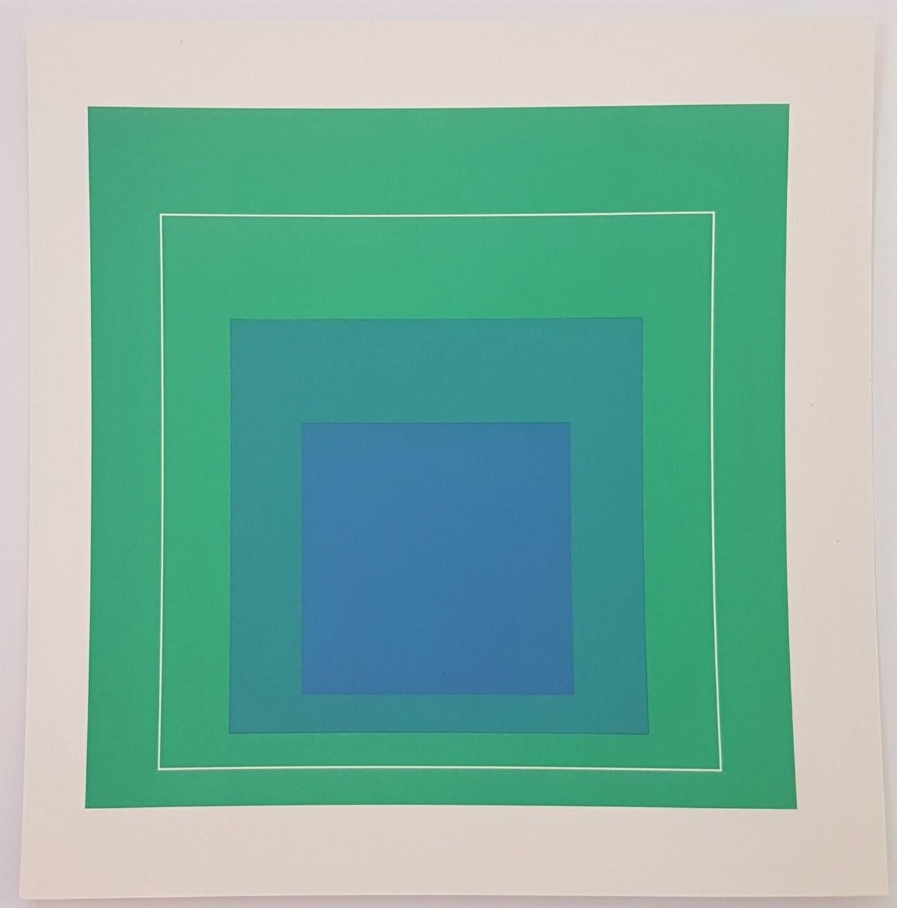 (after) Josef Albers Abstract Print - White Lines Squares - FLASH SALE - UNTIL DEC. 28
