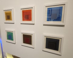 White Lines Squares - Set of Six (6) (Albers, Minimalism, Bauhaus)