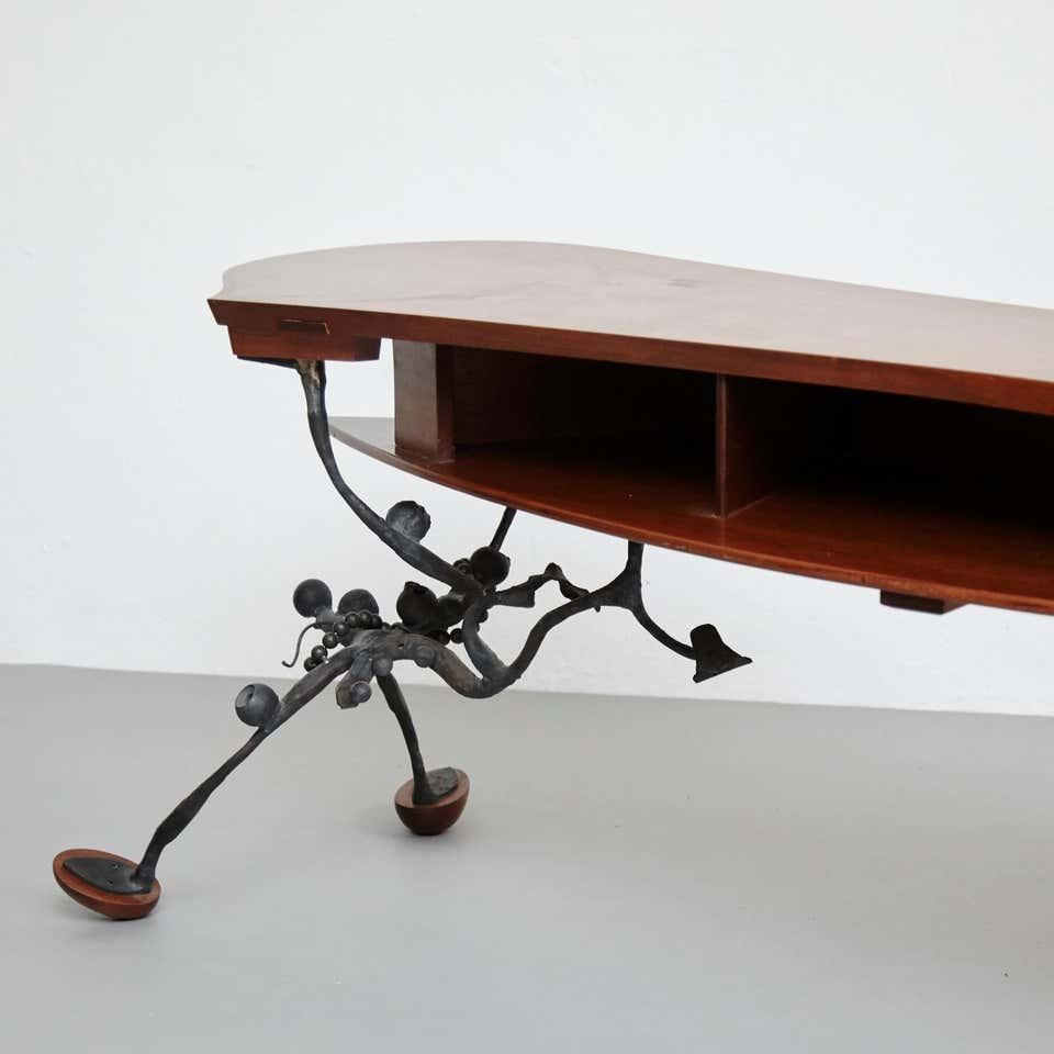 After Josep Maria Jujol Art Nouveau Counter Table, circa 1950 12
