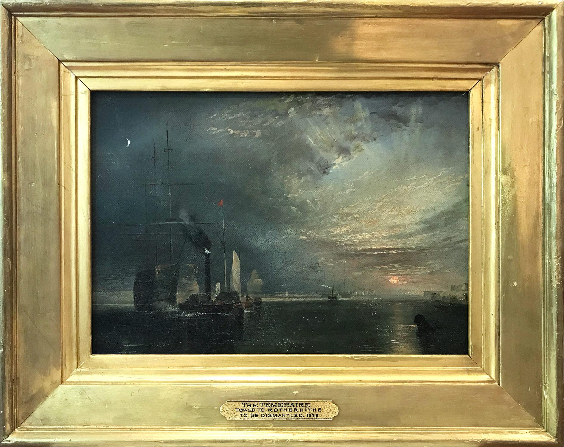 (After) Joseph Mallord William Turner Landscape Painting - "The Temeraire" In a Manner of J. M. W Turner 19th Century American Oil Painting