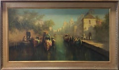 Venetian Landscape Oil Painting "View of a Venetian Canal" after J M W Turner