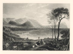 Antique "Dunster from Minehead" engraving