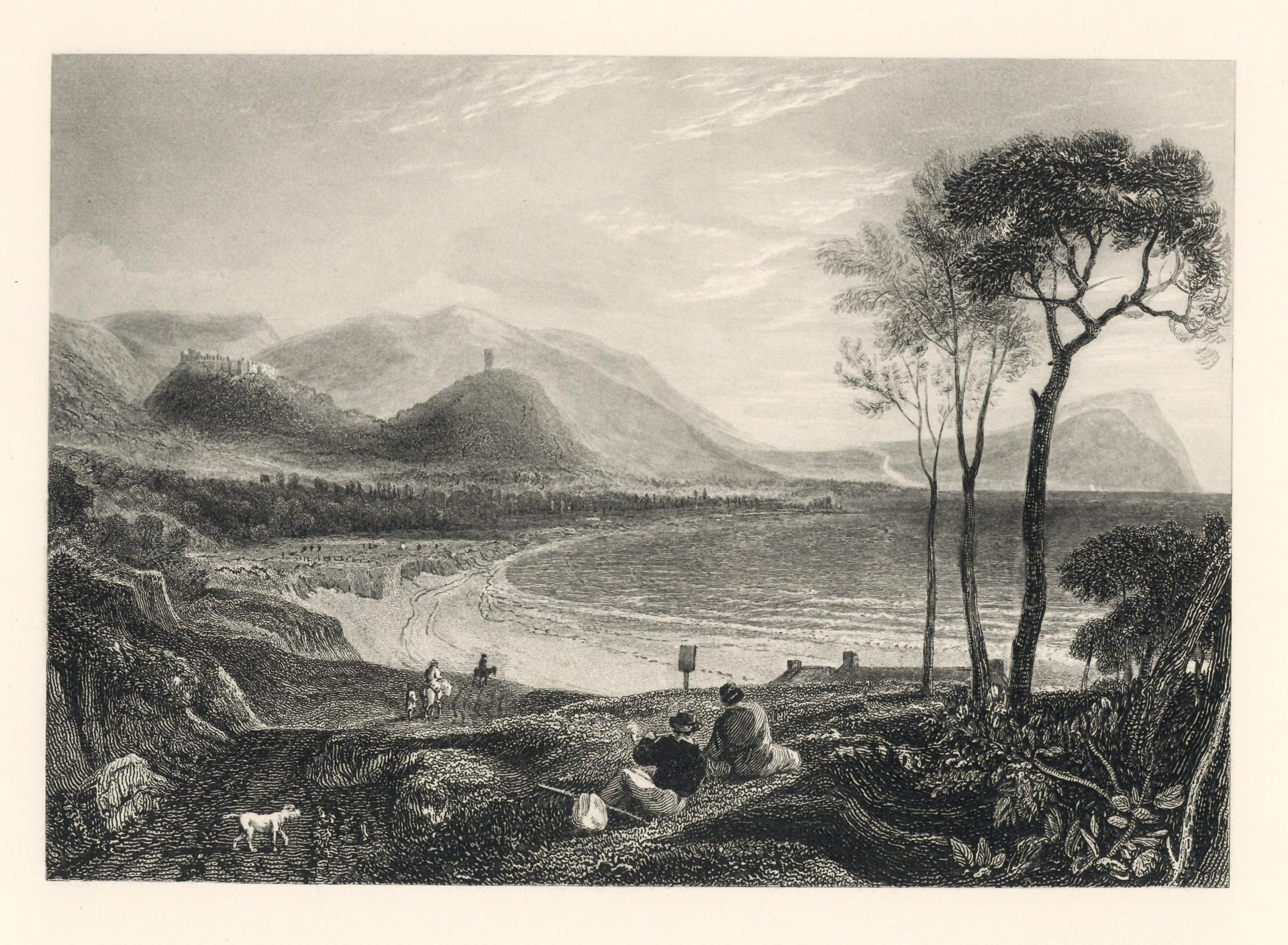 "Dunster from Minehead" engraving