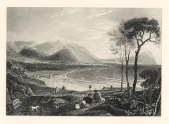 Gravure "Dunster from Minehead" (Dunster depuis Minehead)