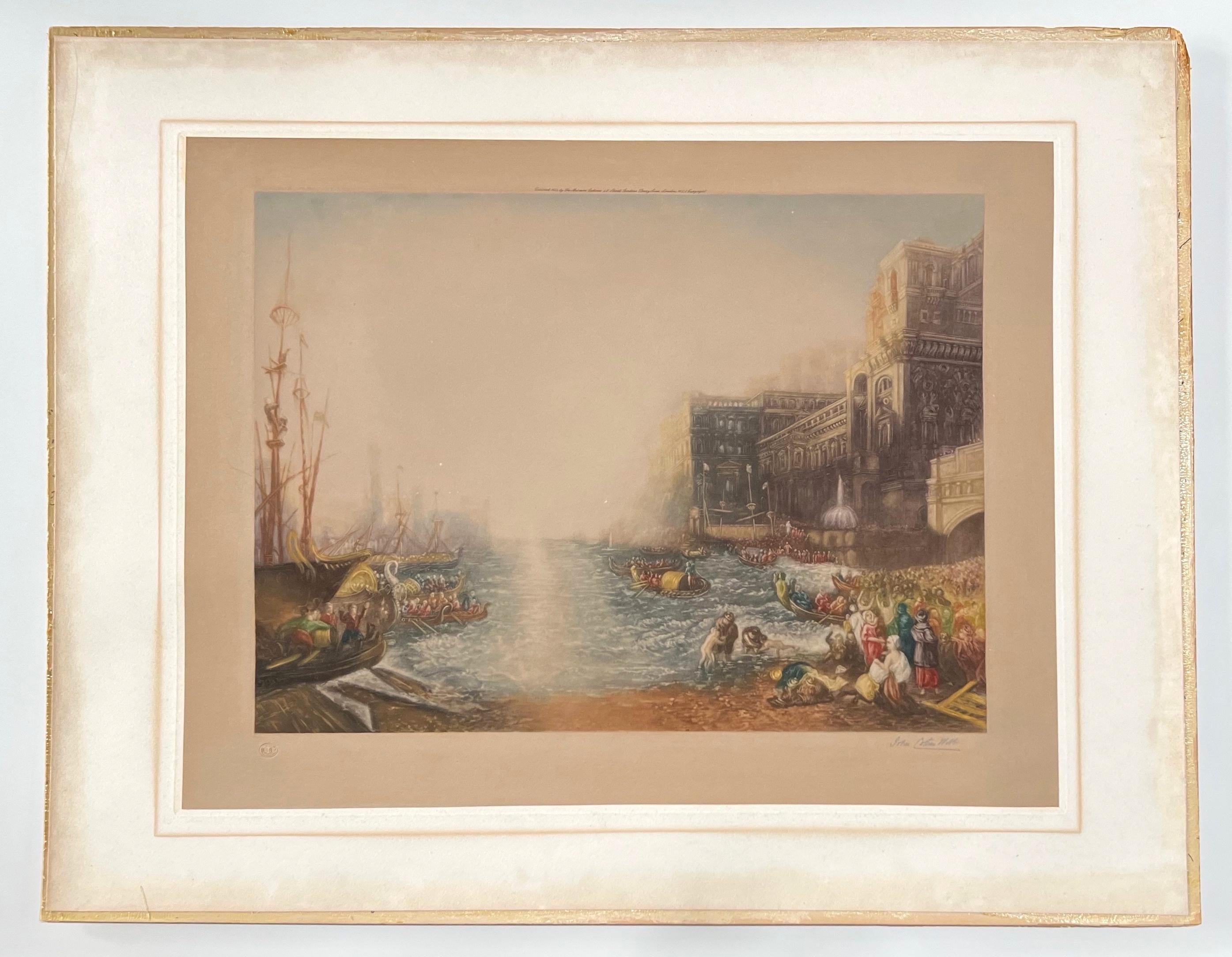 Medium: mezzatinta. Inciso da John Cother Webb dopo il dipinto di J. M. W. Turner e firmato a matita da John Cother Webb. Stampato nel 1924 su carta chine-collé (carta di porcellana montata dall'editore su un foglio di supporto di carta pesante) e