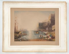 John Cother Webb signed mezzotint "Regulus leaving Carthage"