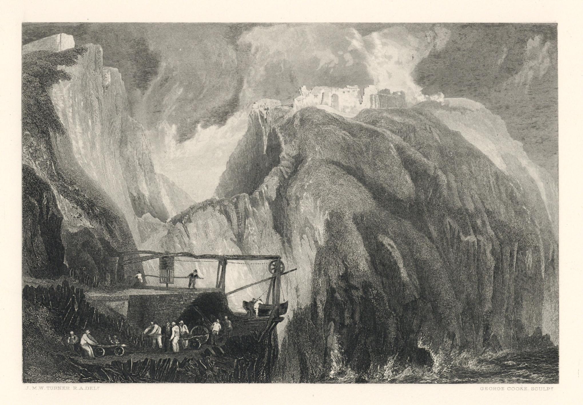 "Tintagel Castle" engraving - Print by (After) Joseph Mallord William Turner