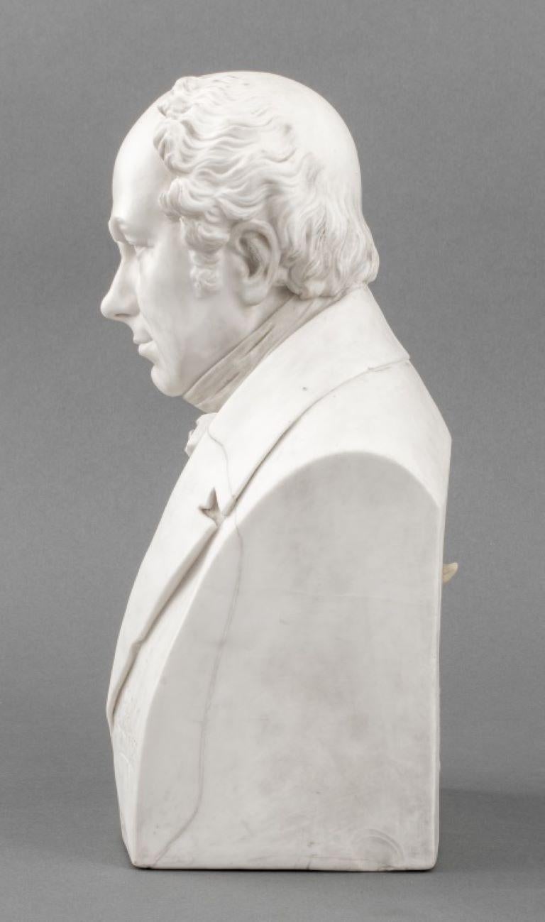 20th Century After Joseph Pitts, Parian Bust of F.A. Cox, 1854 For Sale