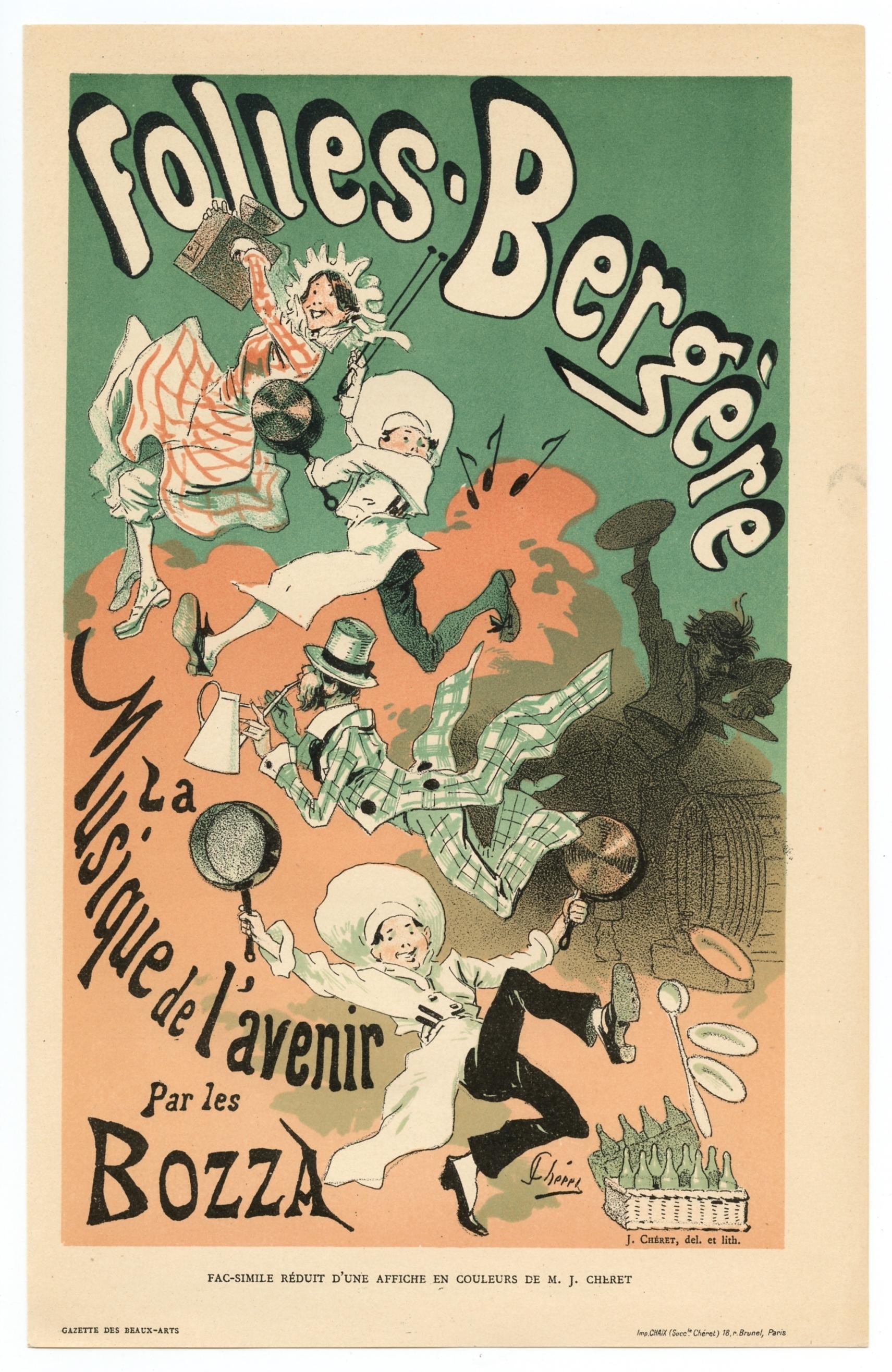Lithographie "Folies-Bergere" – Print von (after) Jules Cheret