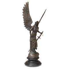 Según Jules Félix Coutan, escultura figurativa de bronce de la diosa de la paz