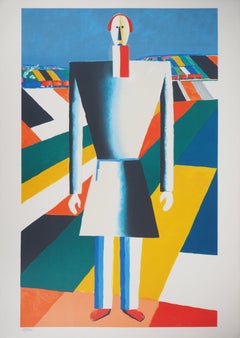 Man in the Fields - Lithograph (Mourlot)
