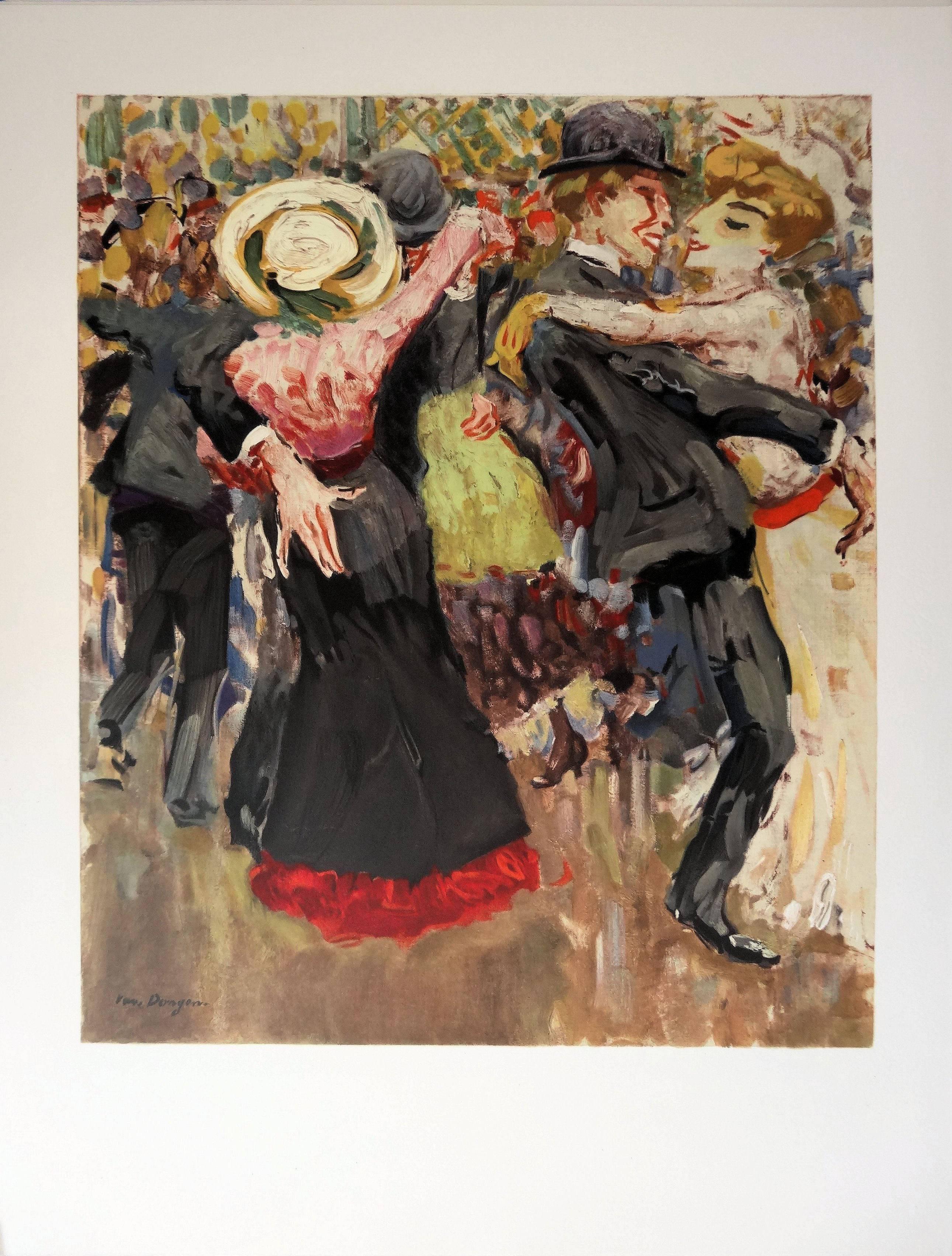 Hommage à Renoir : Dansant à Moulin de la Galette - Lithographie, 1972