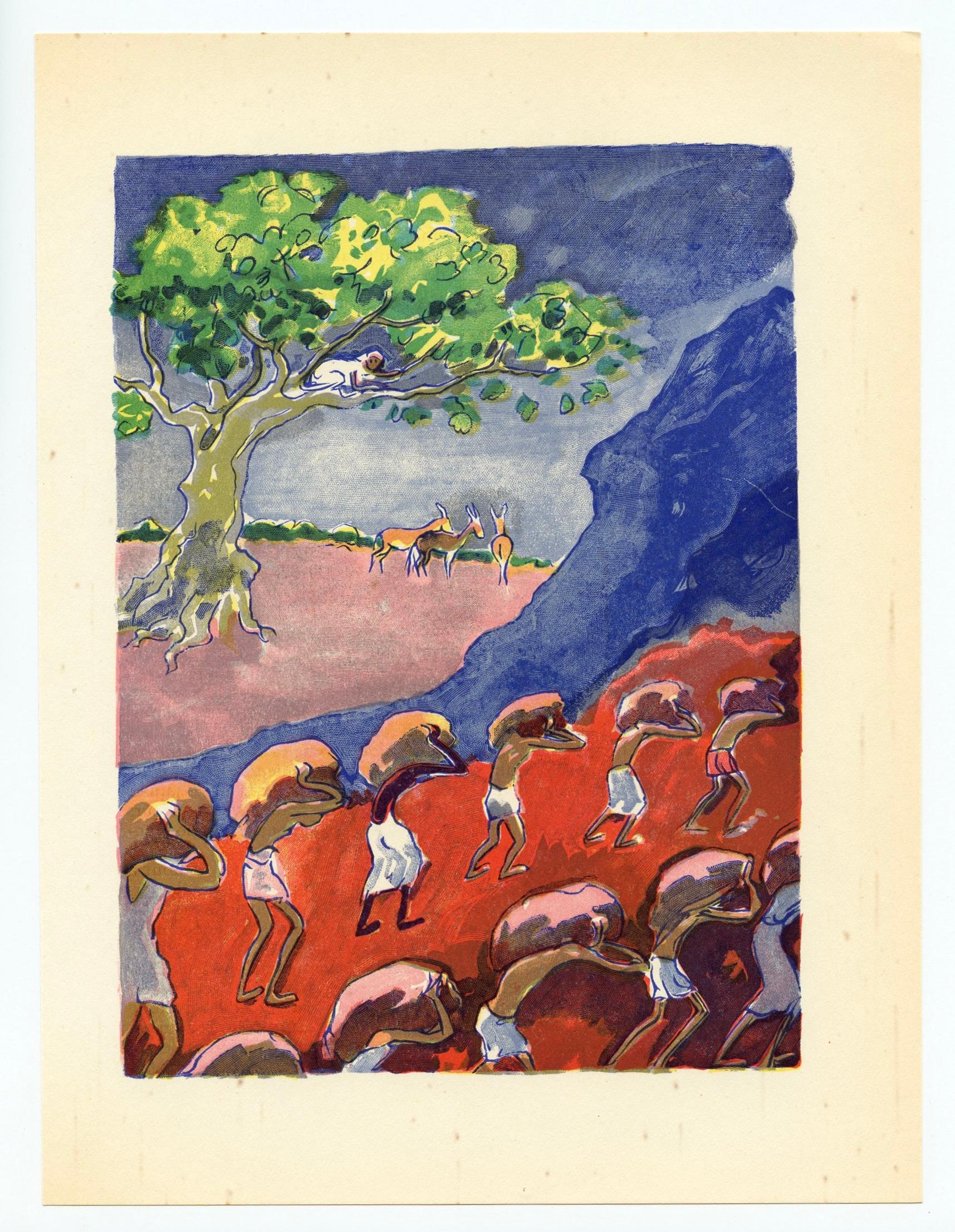 Gravure sur bois pour Mille Nuits - Print de (After) Kees van Dongen