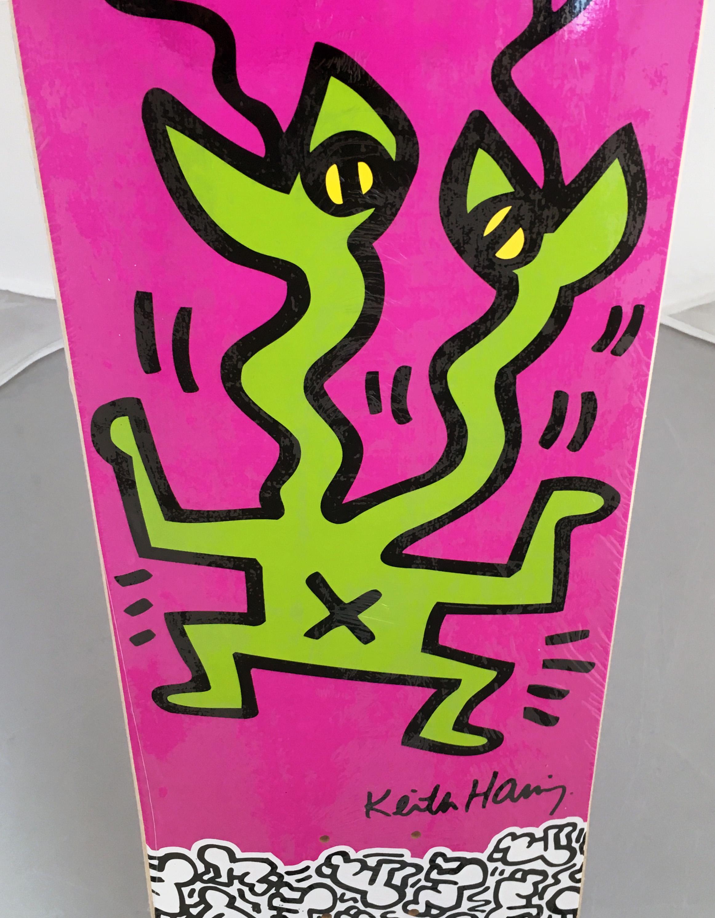 Keith Haring Skateboard Deck (Purple) - Pop Art Print by (after) Keith Haring