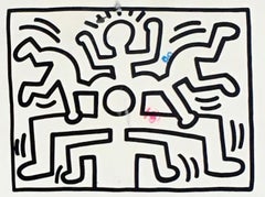 1980s Keith Haring announcement card (Vintage Keith Haring)