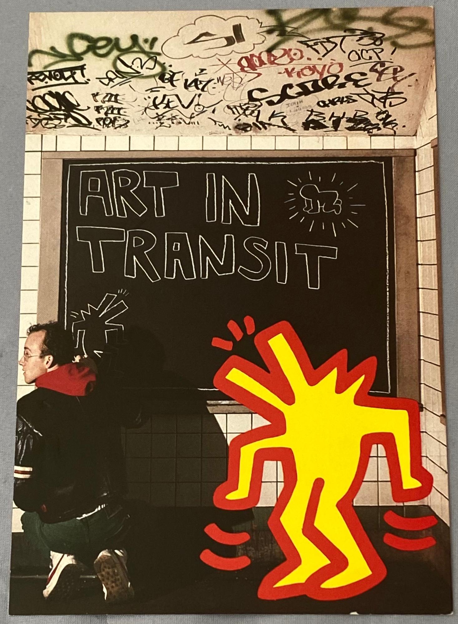 1984 Keith Haring Tseng Kwong Chi Art In Transit announcement - Print by (after) Keith Haring