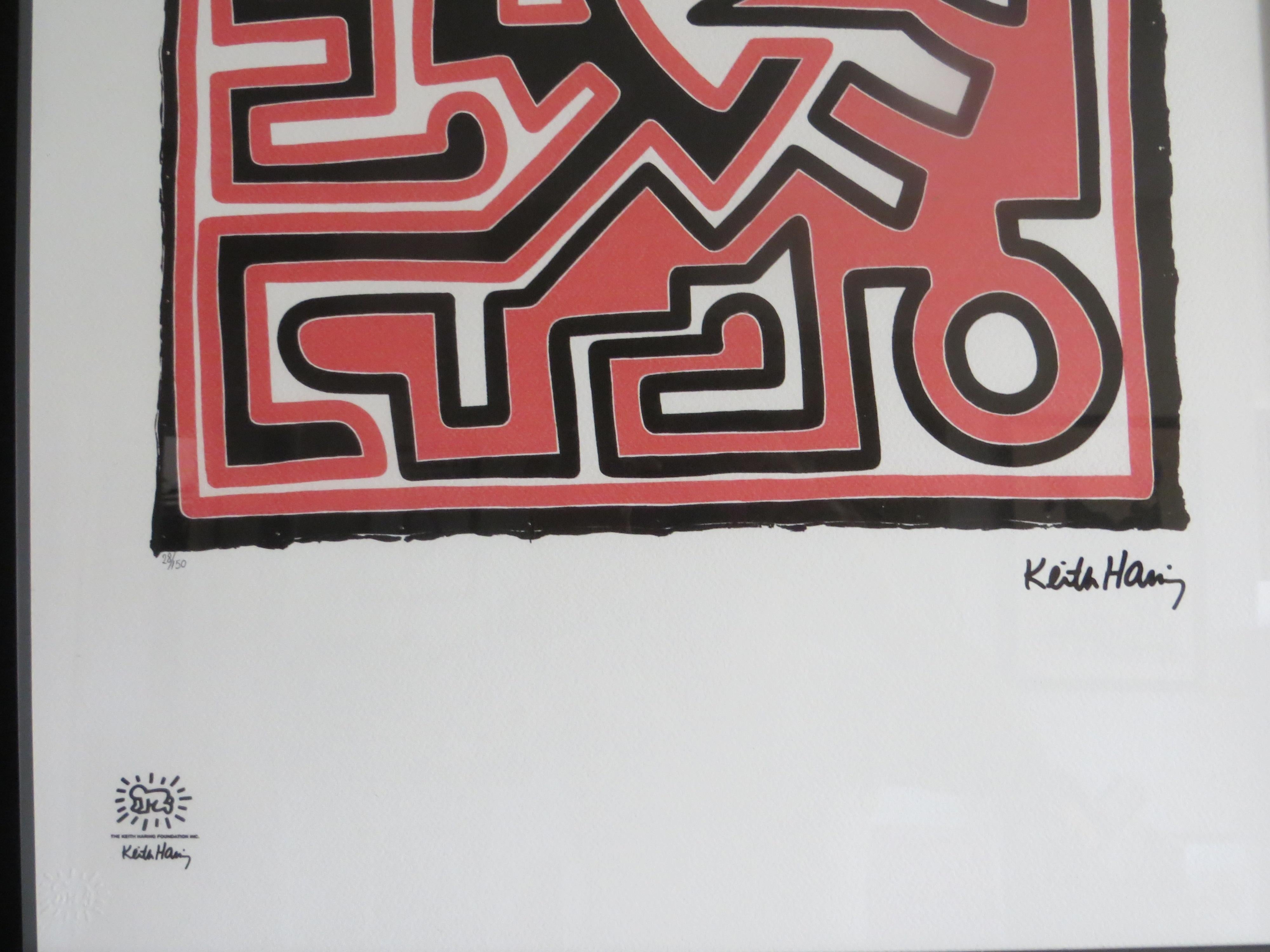   After Keith Haring,  Lithograph, Numbered  28/150 - Print by (after) Keith Haring