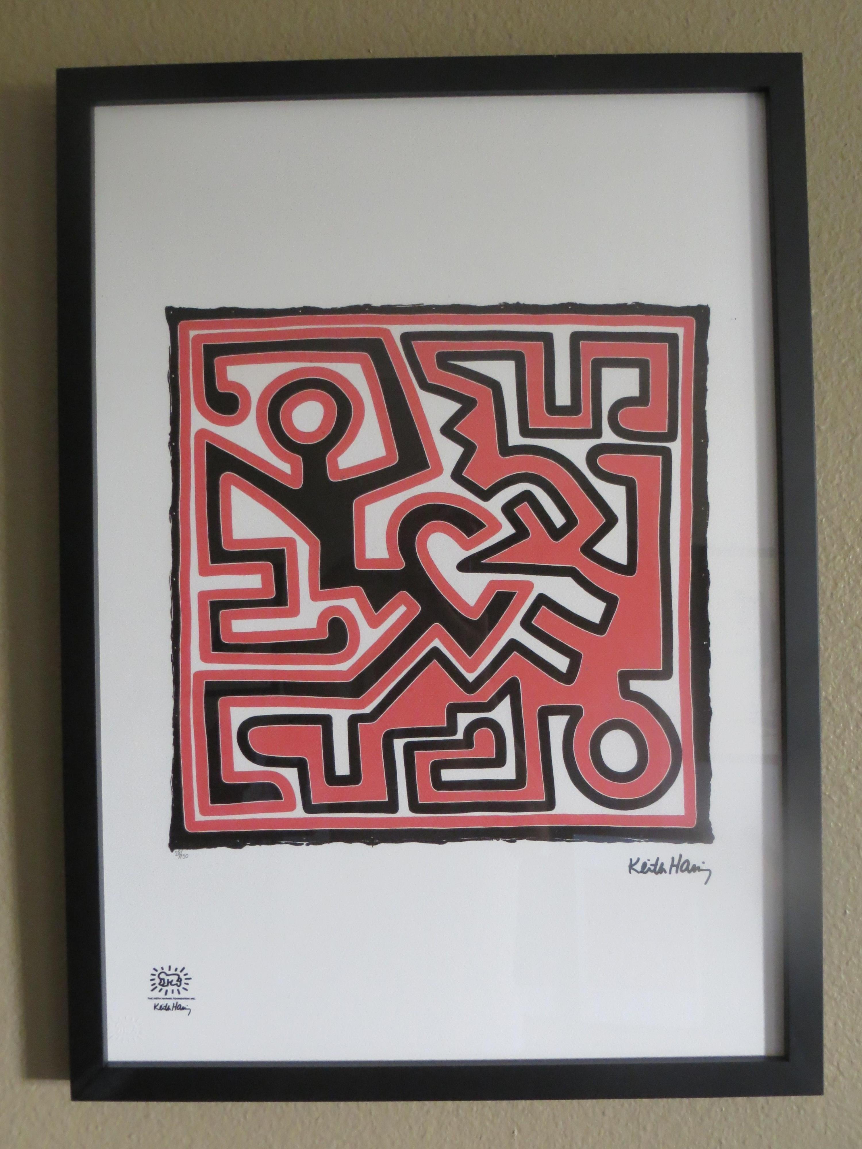 (after) Keith Haring Print -   After Keith Haring,  Lithograph, Numbered  28/150