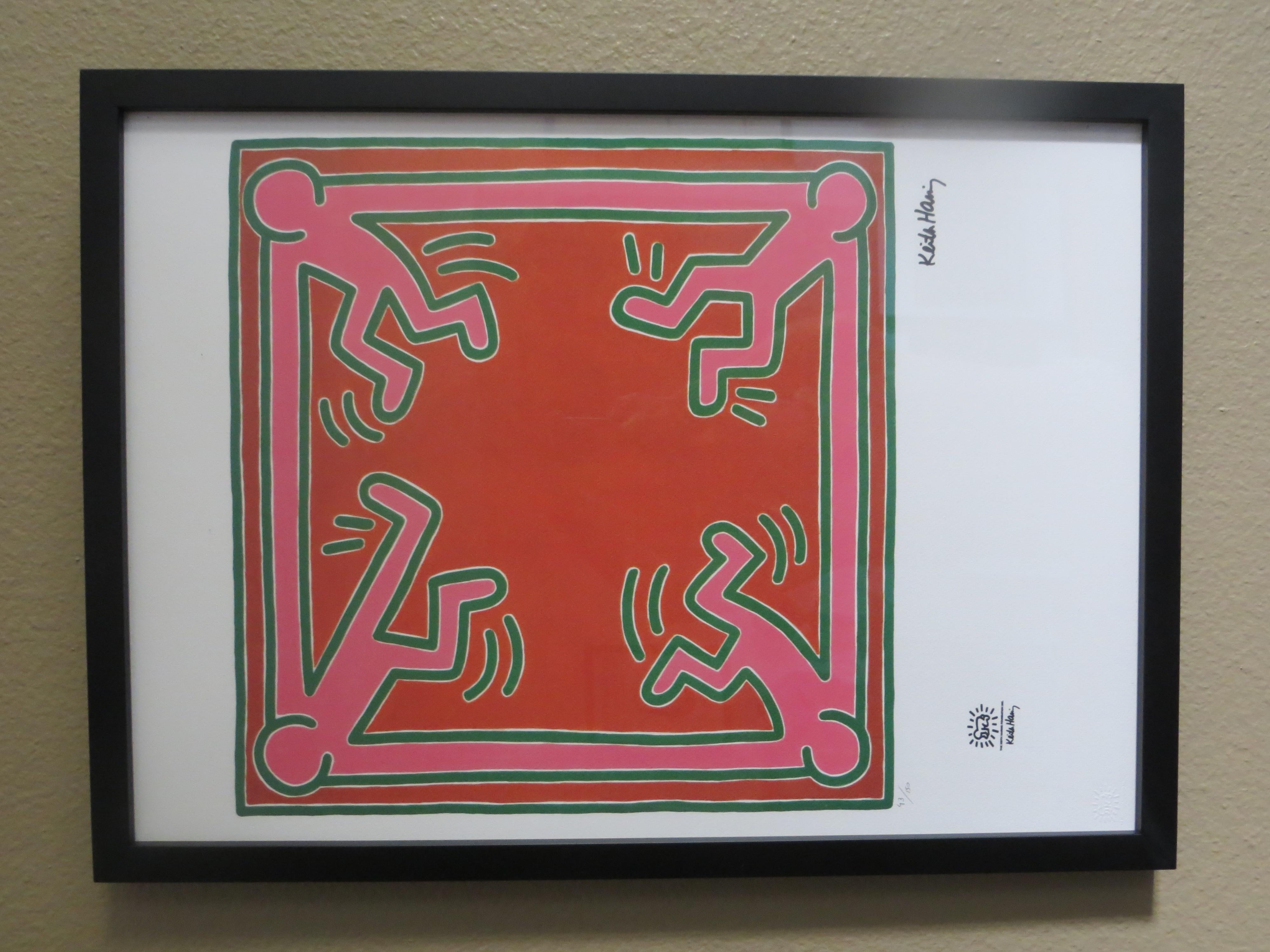   After Keith Haring,  Lithograph, Numbered  43/150 - Print by (after) Keith Haring