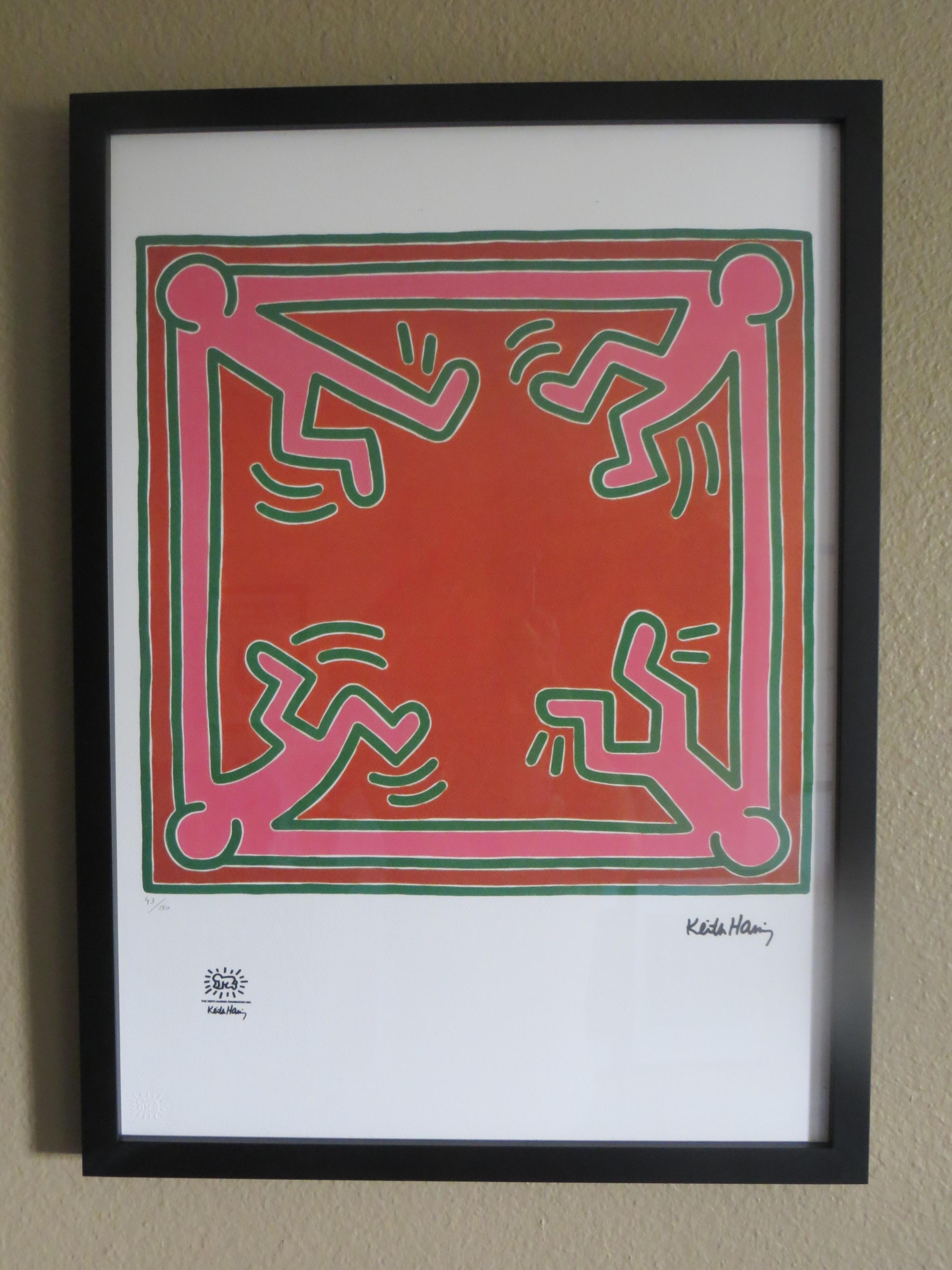 (after) Keith Haring Figurative Print -   After Keith Haring,  Lithograph, Numbered  43/150