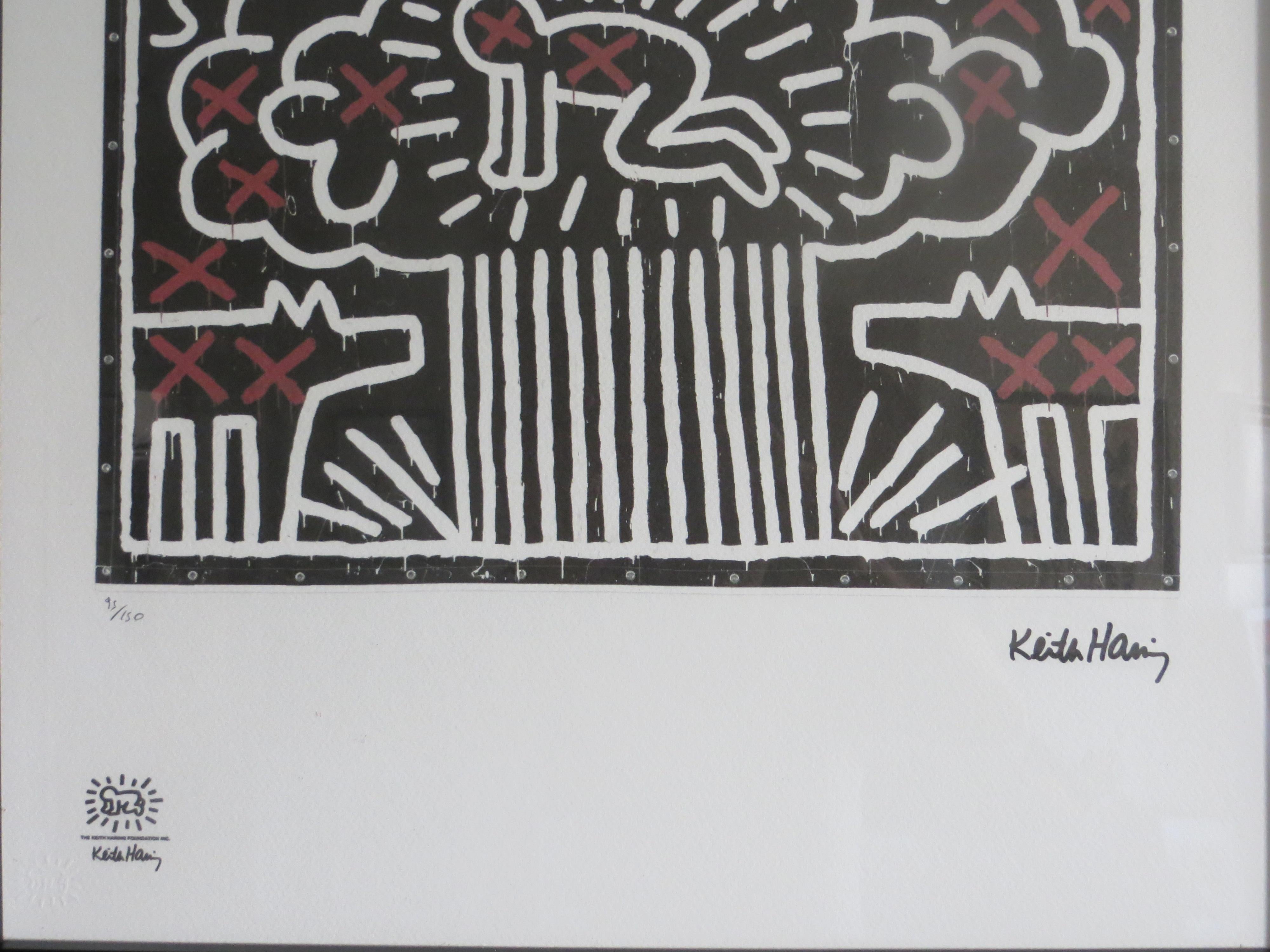   D'après Keith Haring, lithographie, numérotée 95/150 - Print de (after) Keith Haring