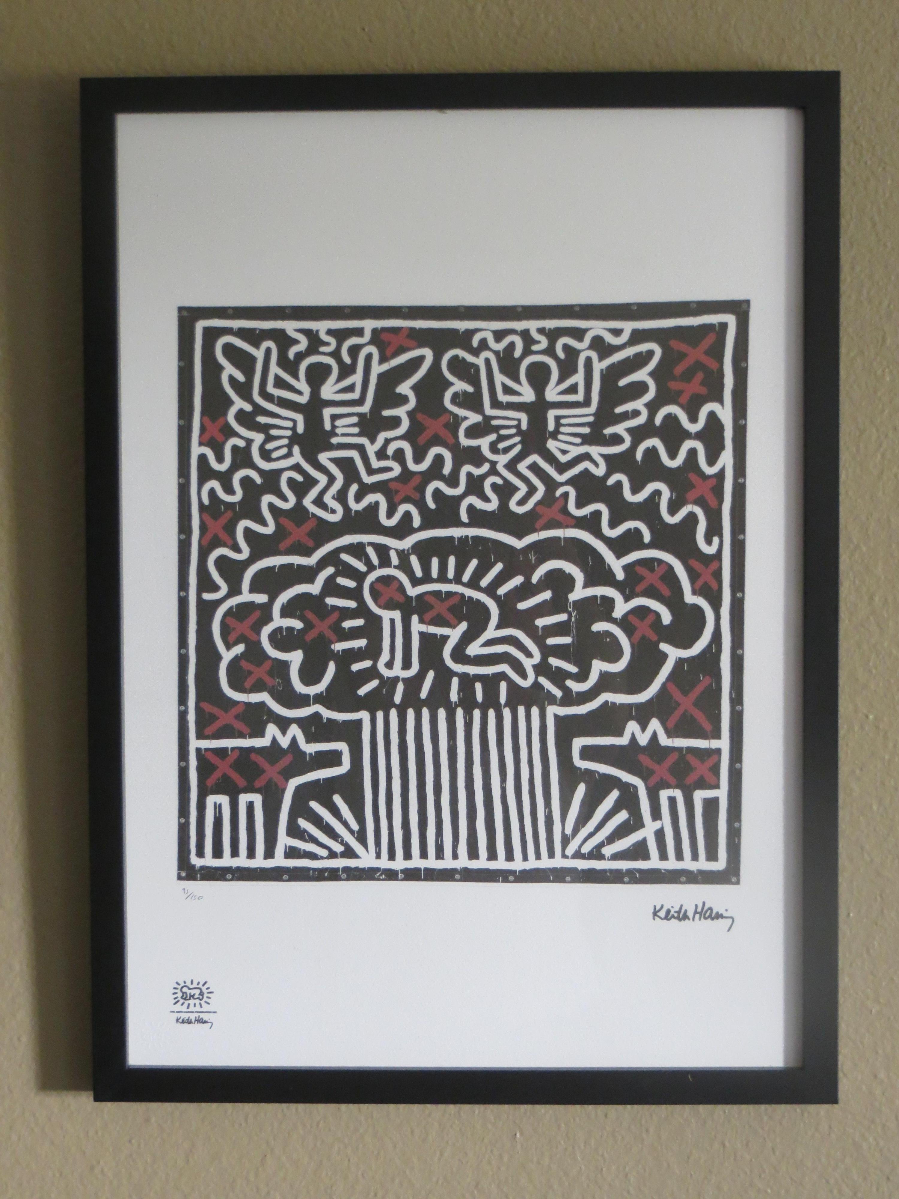 (after) Keith Haring Figurative Print -   After Keith Haring, Lithograph, Numbered 95/150