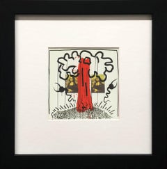 Apocalypse X Offset Print, Pop Art encadré, 1980 Rare Collectible