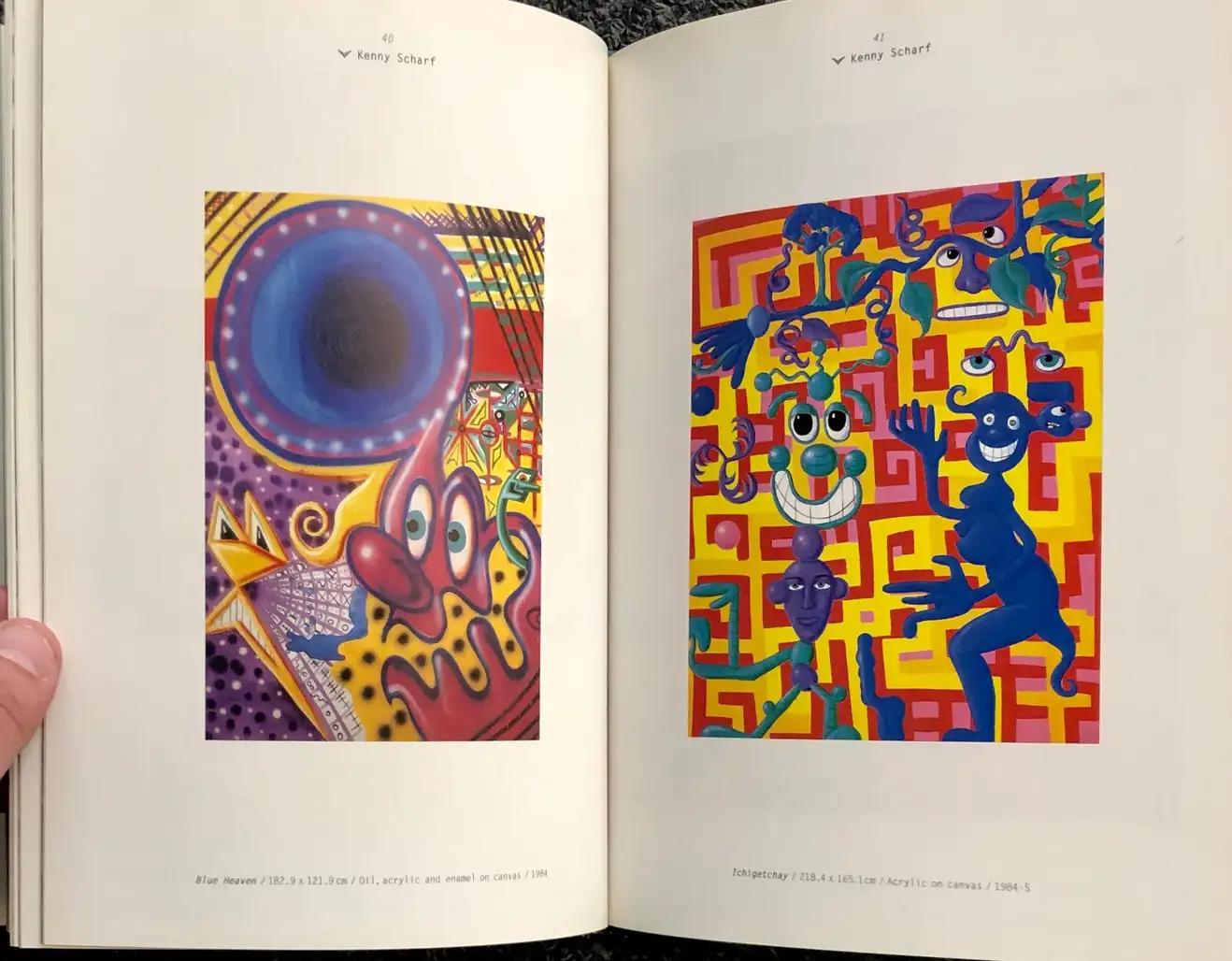 Basquiat Keith Haring Kenny Scharf exhibition catalog 1998 - Black Abstract Print by (after) Keith Haring