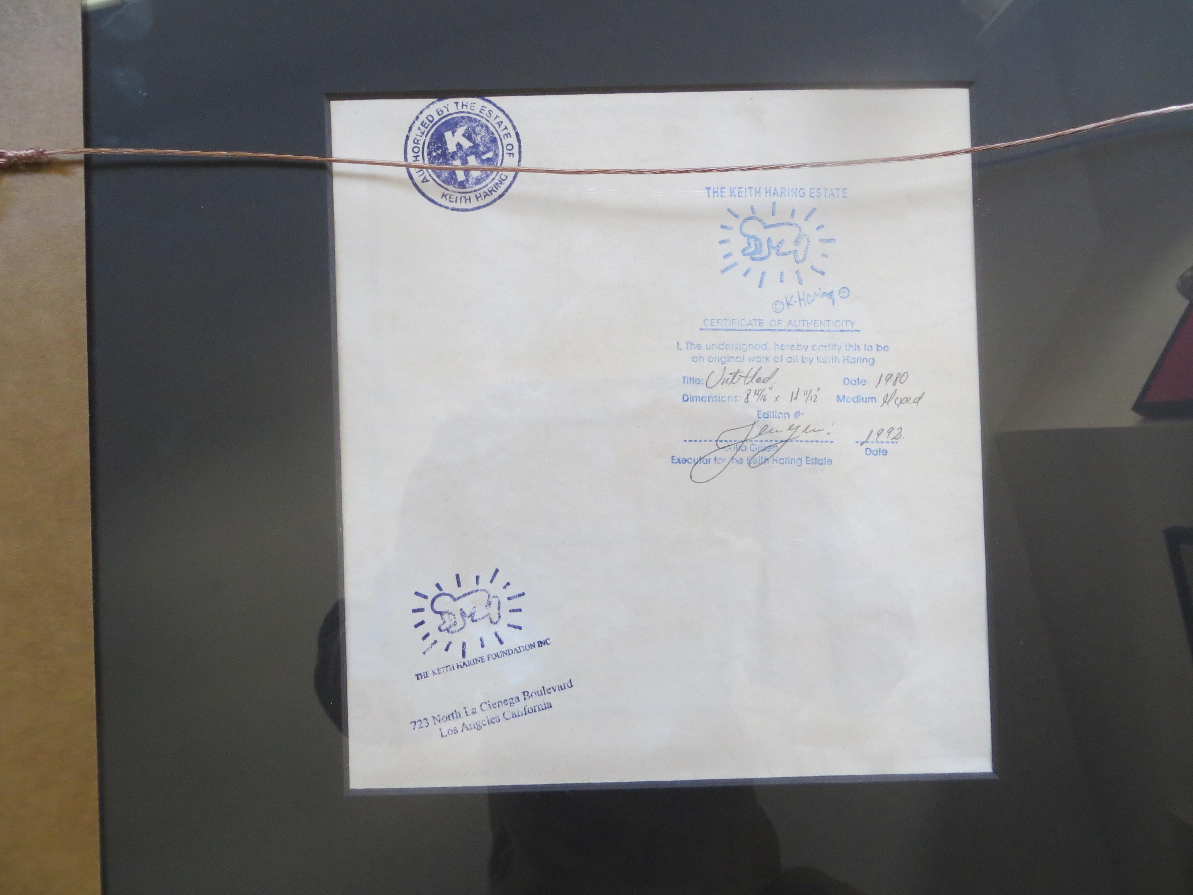 Four Works from Keith Haring : Tony Shafrazi's Portofolio 1980 2
