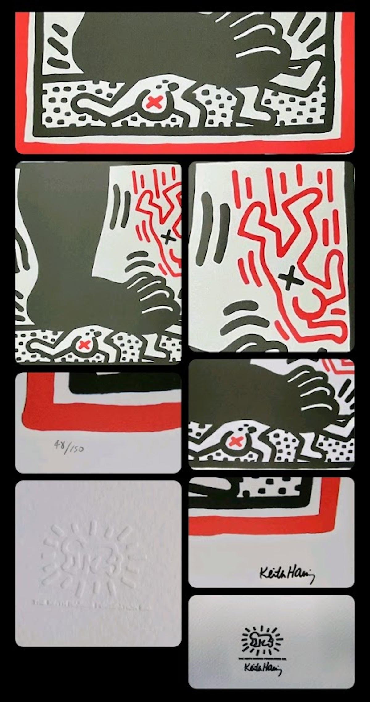 Free South Africa, Keith Haring Foundation Lithograph, Numbered /150 - Print by (after) Keith Haring