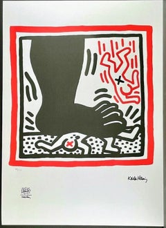 Free South Africa, Keith Haring Foundation Lithograph, Numbered /150