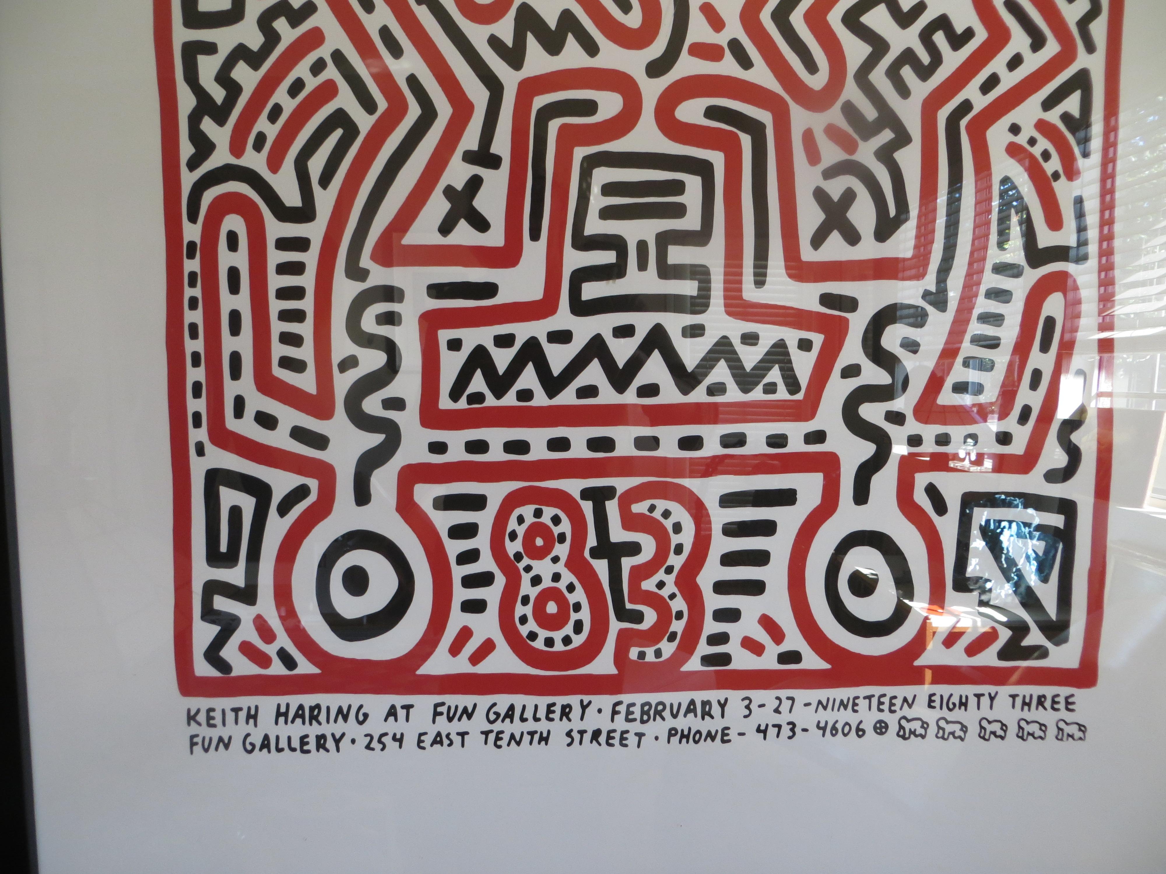 Fun Gallery Exhibition 1983  by Keith Haring Screen Print 2