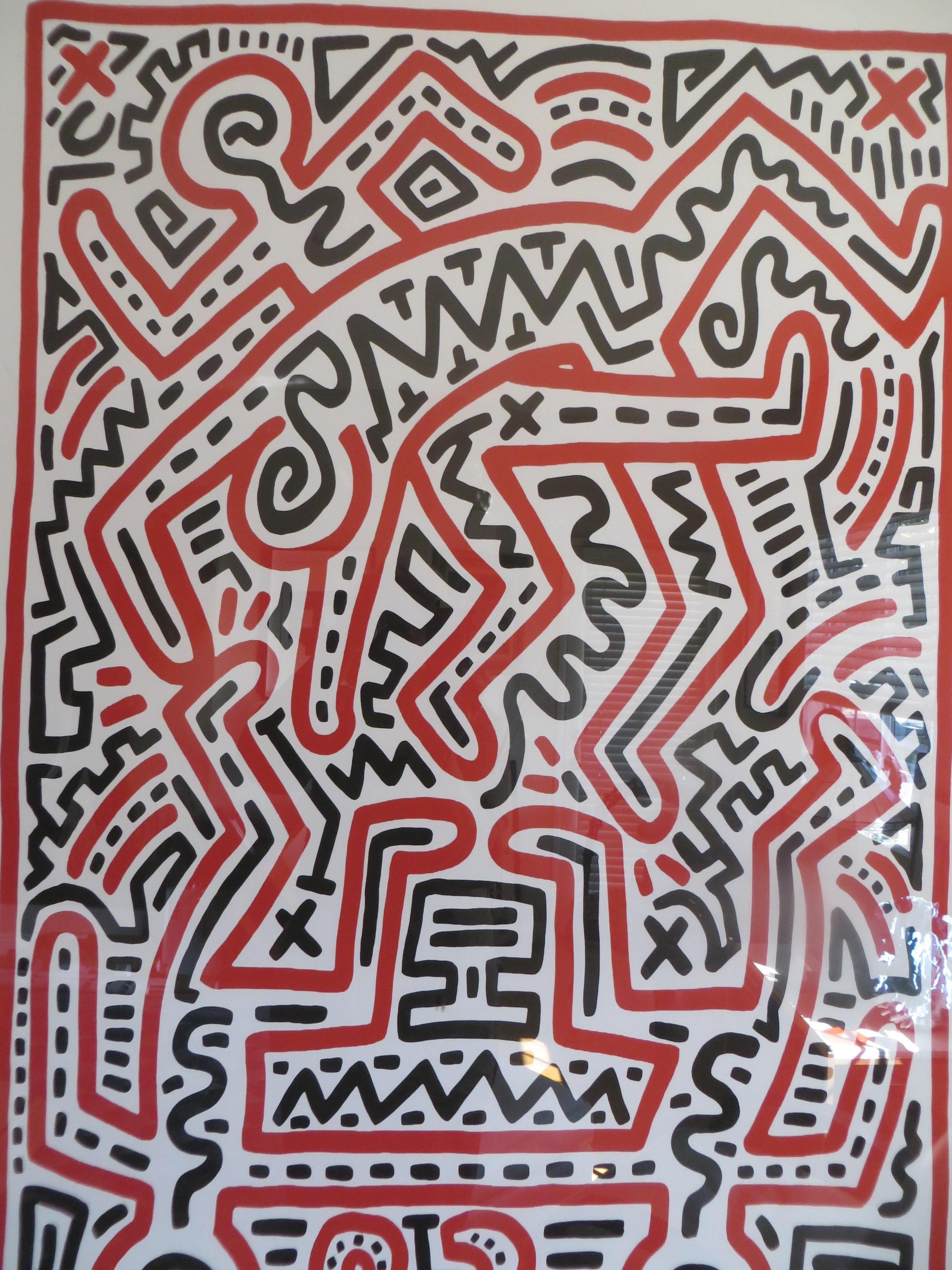 Scénario de l'œuvre d'art  imprimé par Keiith Haring.
Exposition de la Fun Gallery 1983  
En 1983, Keith Haring a réalisé cette image pour son exposition à venir à la Fun Gallery de New York, fondée par les stars du cinéma Patti Astor et Bill