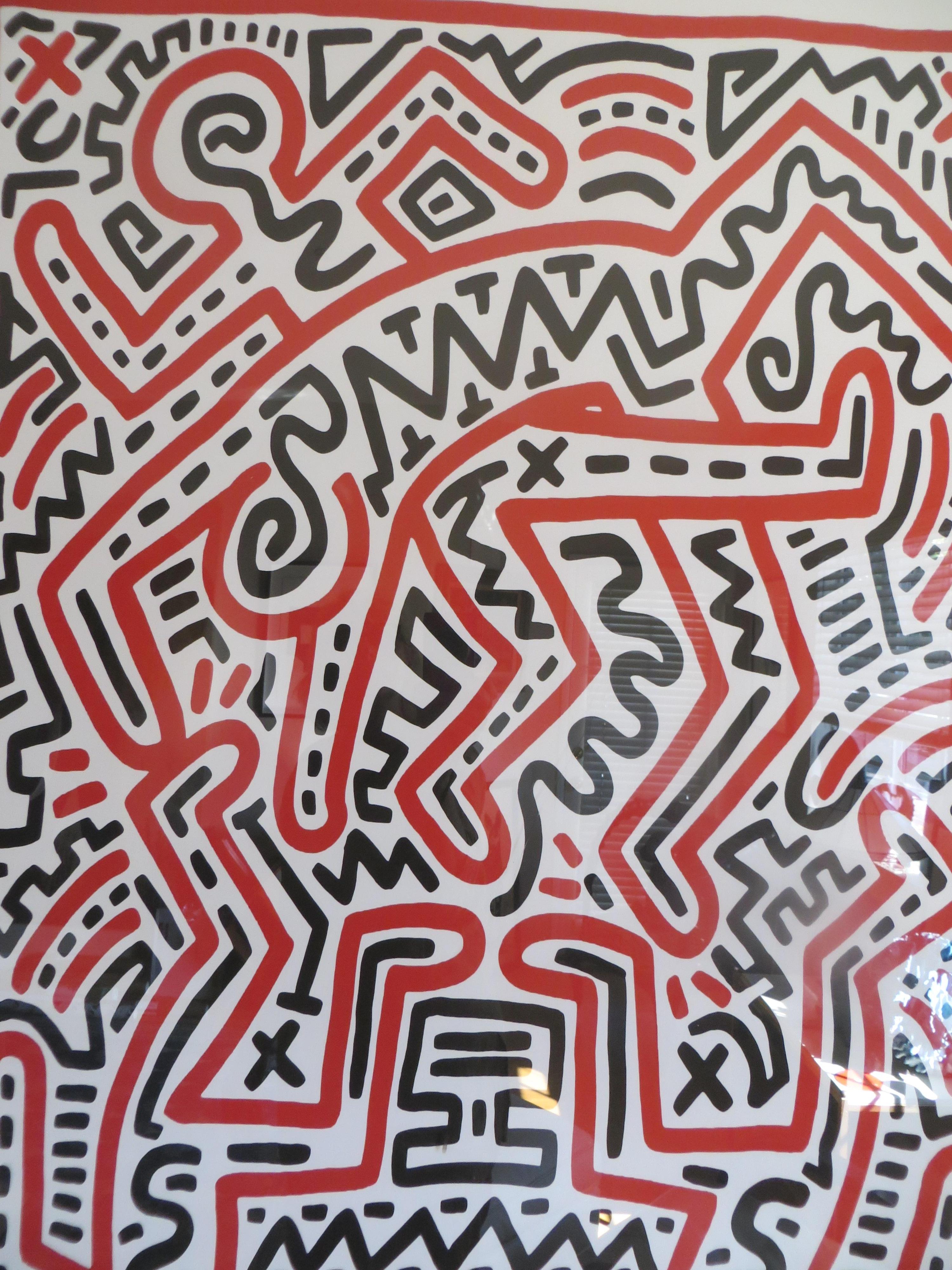 Fun Gallery Exhibition 1983  by Keith Haring Screen Print  3