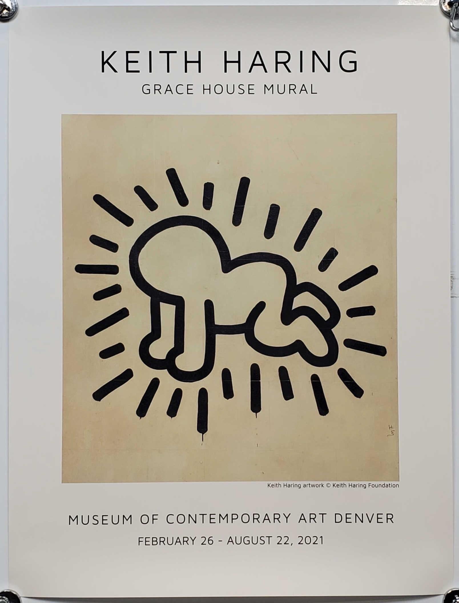 (after) Keith Haring Print - Grace House Mural Poster