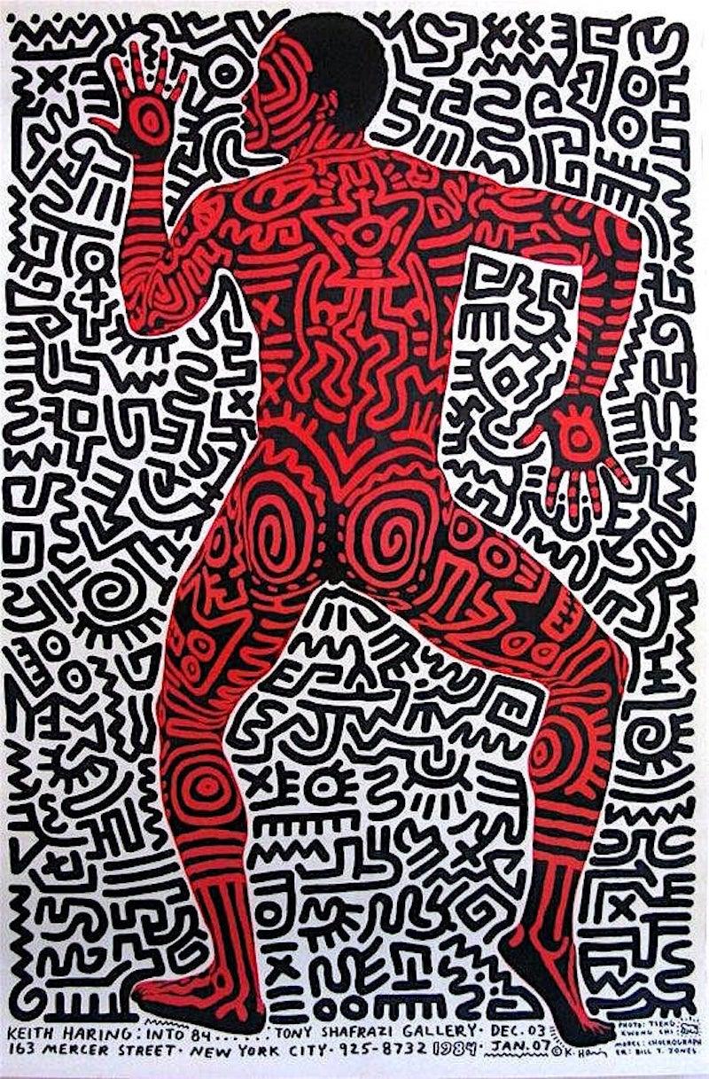 Keith Haring	
Into 84	
Offset Lithograph in Red & Black

Certified and Authenticated