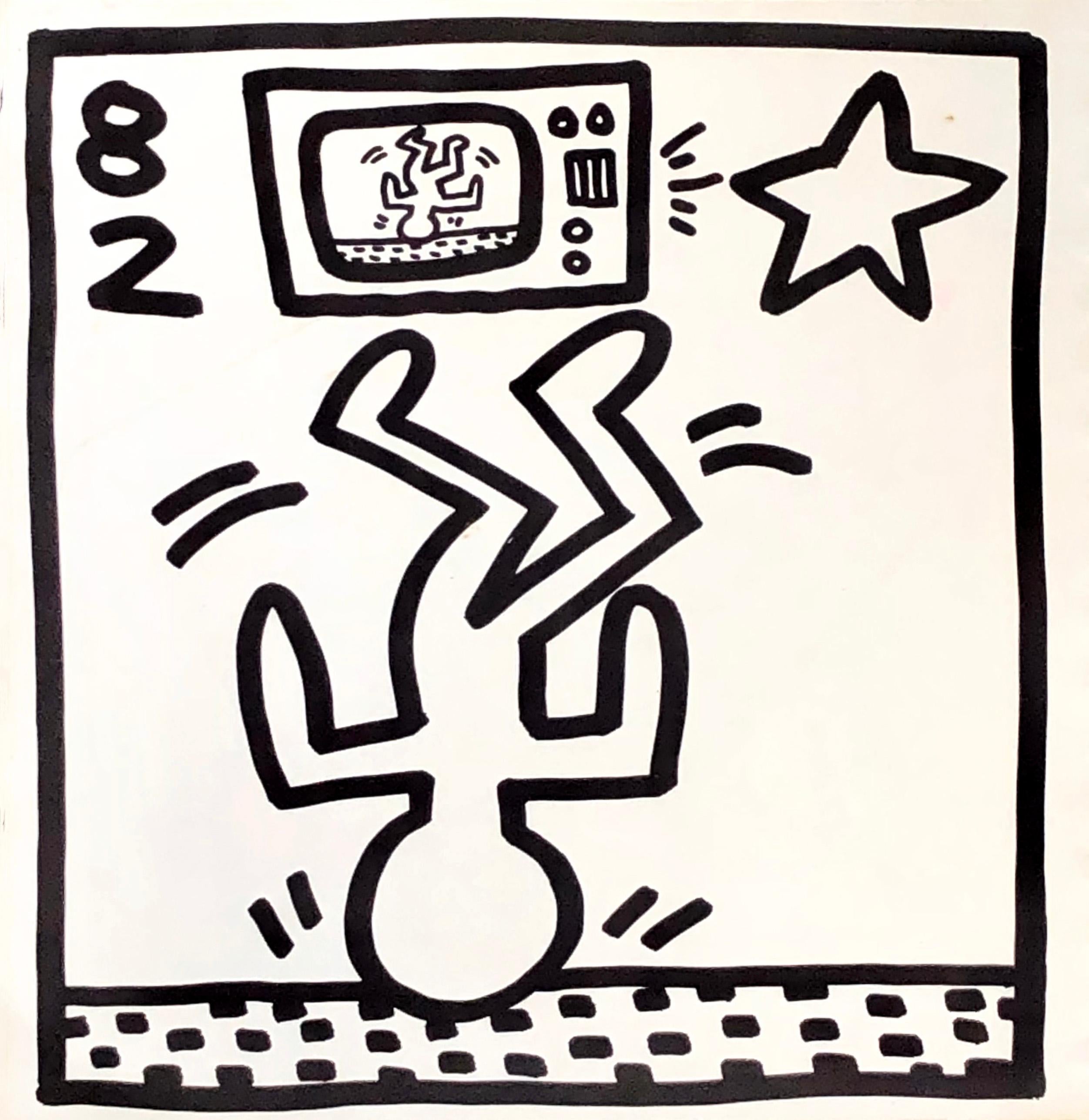 (after) Keith Haring Figurative Print - Keith Haring 1982 lithograph (Keith Haring prints)