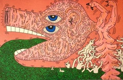 Keith Haring 1985 announcement (Keith Haring at Tony Shafarzi Leo Castelli)