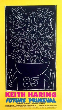 Keith Haring 1990 Future Primeval Exhibit Poster