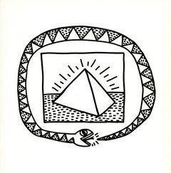 Vintage Keith Haring 1990 memorial (announcement + catalog Keith Haring death)