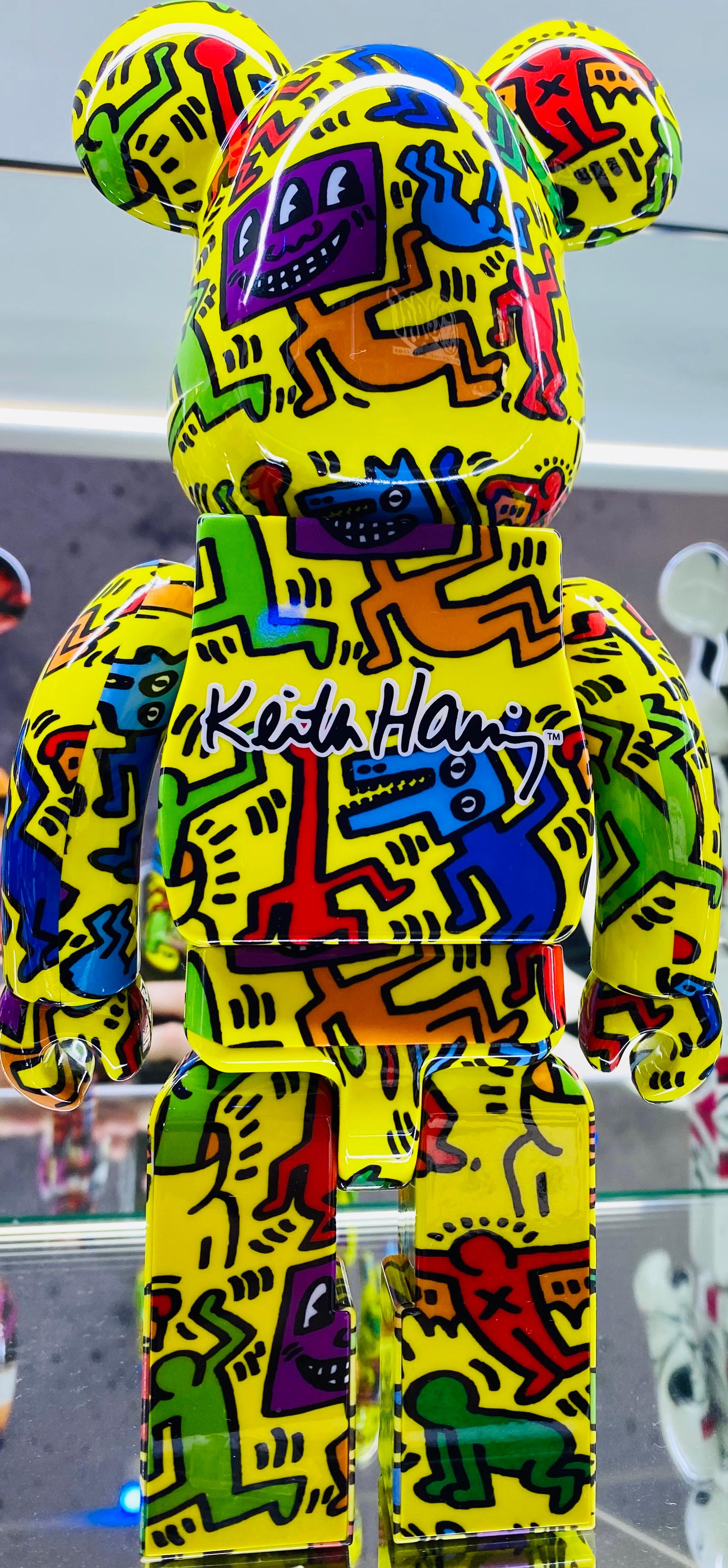 Keith Haring 400% Bearbrick Companion (Haring BE@RBRICK) - Pop Art Sculpture by (after) Keith Haring