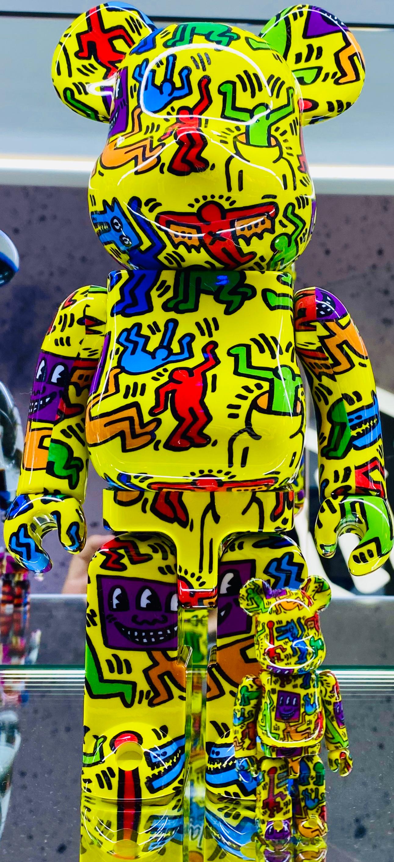 Keith Haring 400% Bearbrick Companion (Haring BE@RBRICK) - Sculpture by (after) Keith Haring