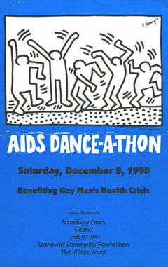 Keith Haring AIDS Dance-A-Thon 1990 (vintage Keith Haring) 