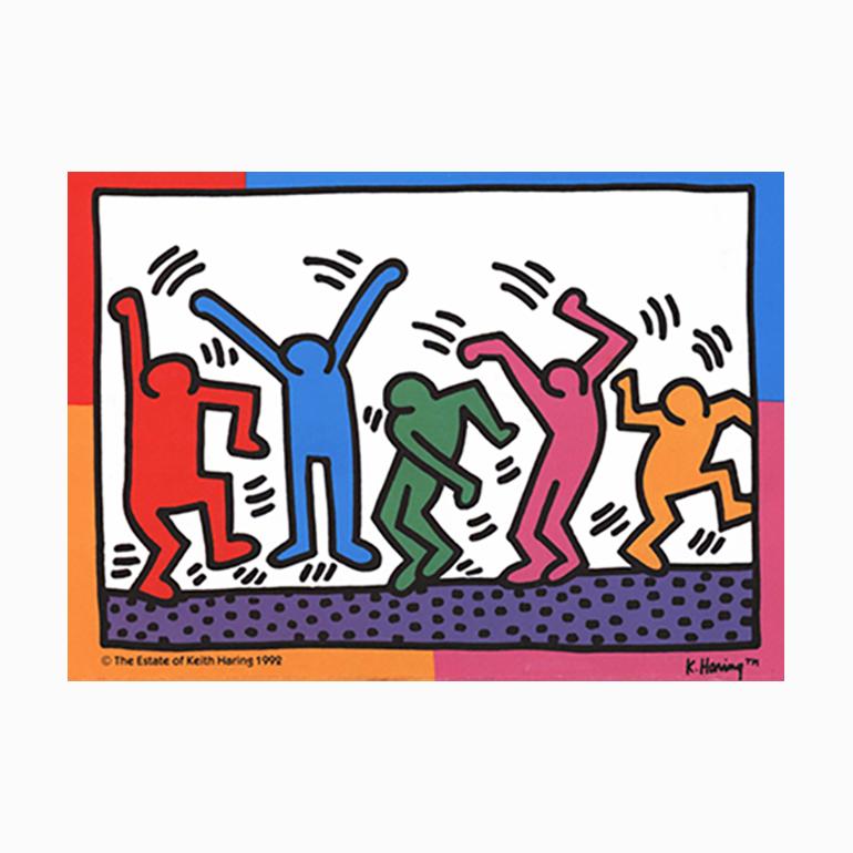 Keith Haring AIDS Dance-A-Thon poster 1992 (vintage Keith Haring posters)  - Pop Art Print by (after) Keith Haring