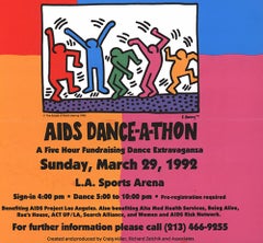 AIDS Dance-A-Thon-Poster von Keith Haring, 1992 (Vintage Keith Haring-Poster) 