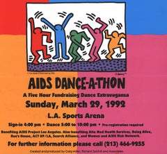 Keith Haring AIDS Dance-A-Thon poster 1992 (vintage Keith Haring posters)