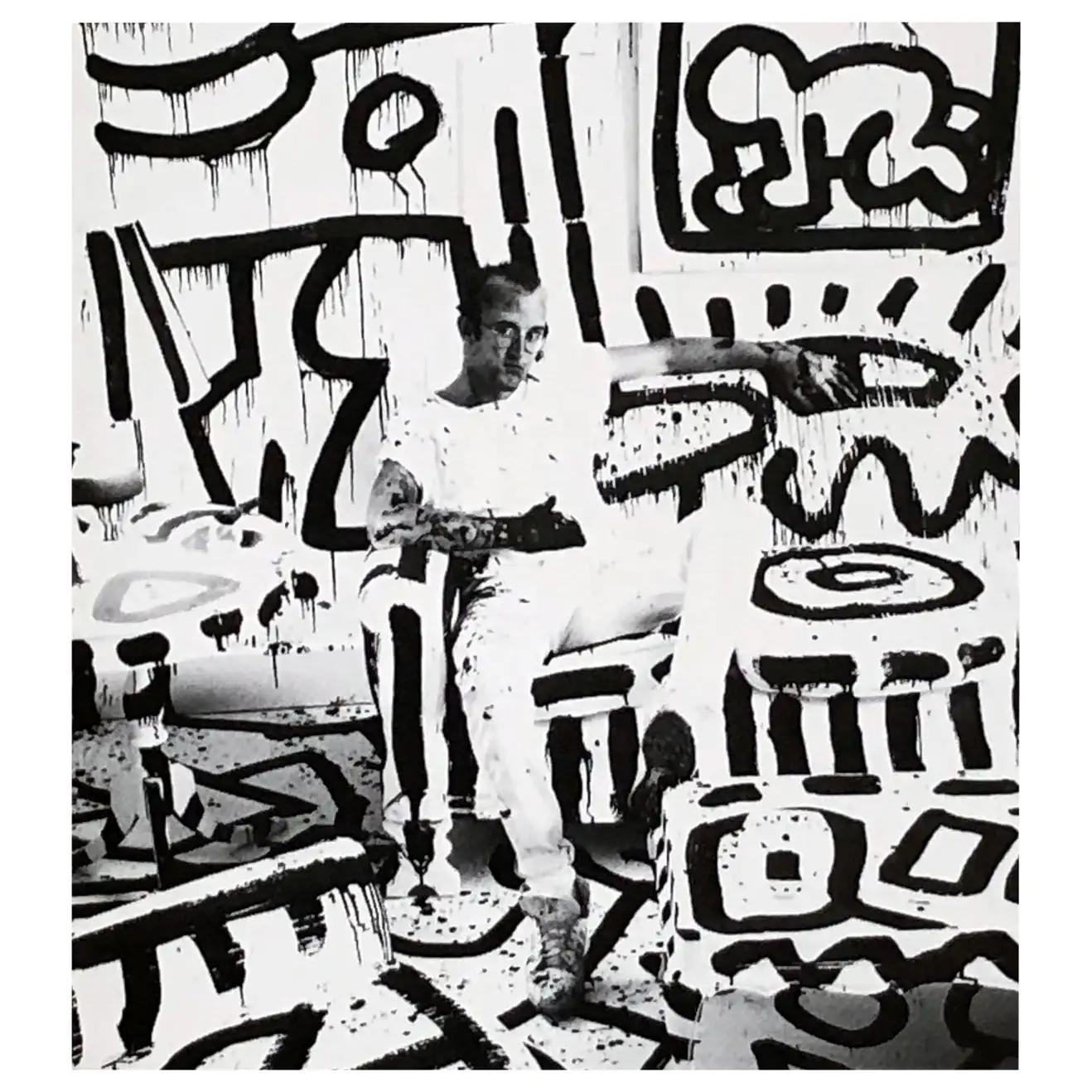 Keith Haring Area Nightclub invite New York, 1986 - Print by (after) Keith Haring