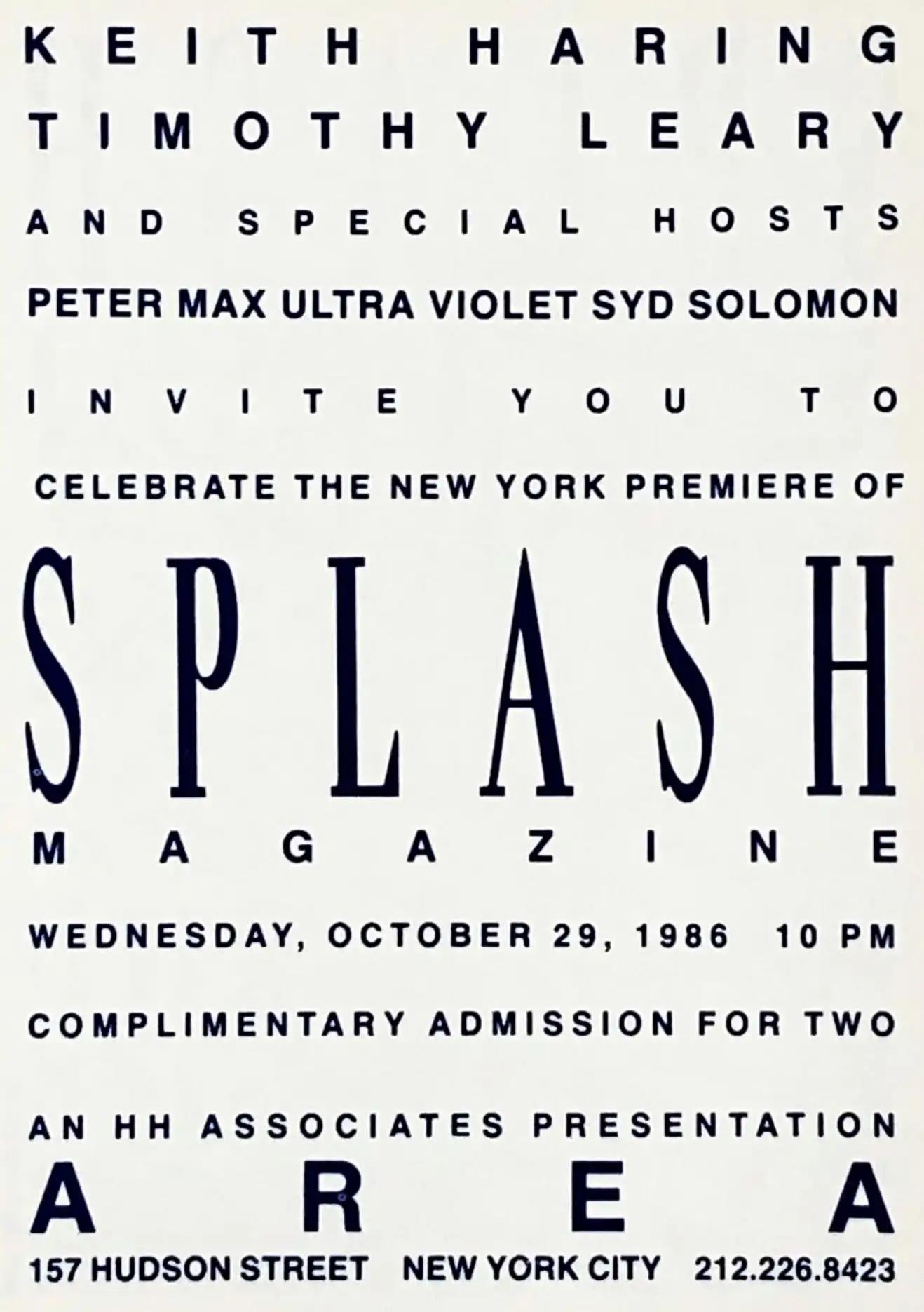 area nightclub invitation