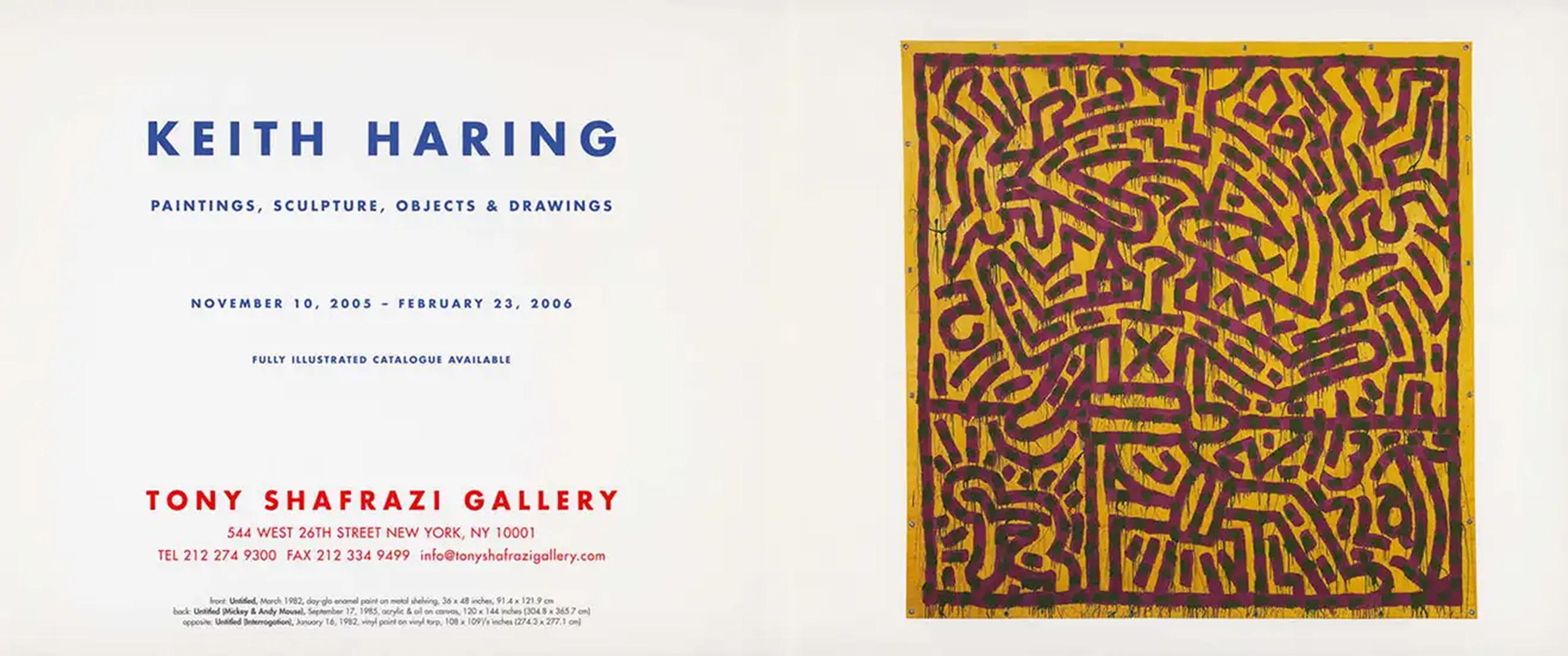 Ankündigung der Galerie Tony Shafrazi von Keith Haring (Keith Haring Mickey Mouse) (Pop-Art), Print, von (after) Keith Haring